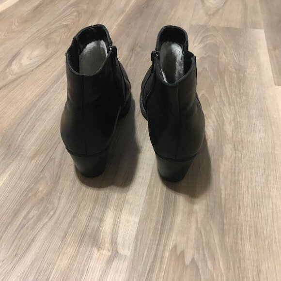 Rieker Ladies Antistress Leather Black Ankle Boots Size 39 - Picture 5 of 6